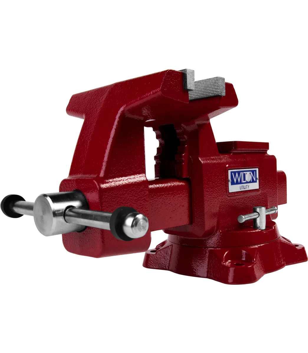28820 – WILTON TOOLS Vise, Bolts To Work Bench 6 Inch Jaw Opening 6-1/2 Inch Jaw Width 360 Degree Swivel Base Built-I...